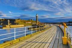 Whitby pier looking inland